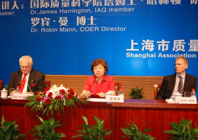 Lecture tour, China with Madame Tang, Shanghai Association of Quality, 2010
