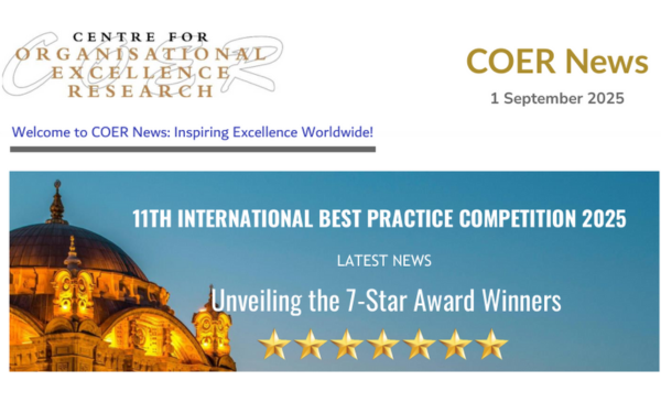 COER News, September 2025 Excellence in Action. Igniting Progress Through Shared Knowledge