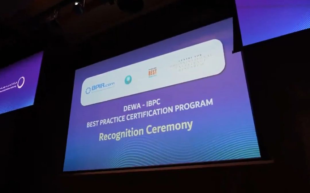 Celebrating DEWA’s Remarkable Success in the IBPC Best Practice Certification Programme